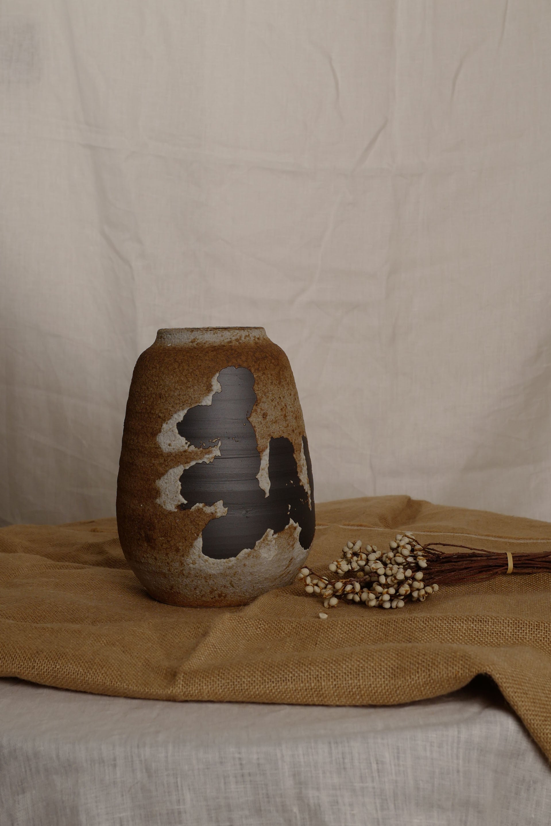 Rusty Flame Series Vase, Stem