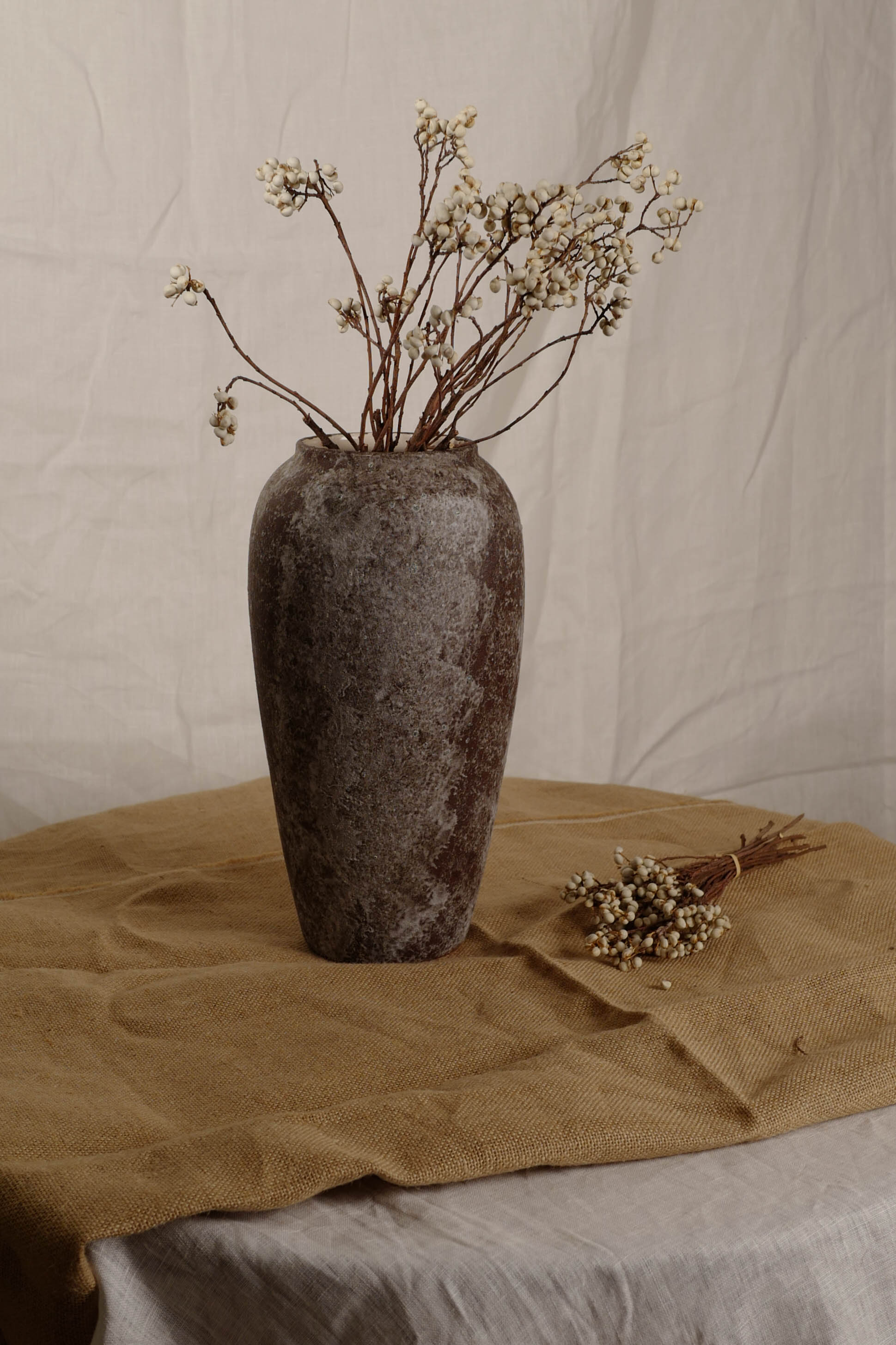 Mineral Frost Vase, Large Tall