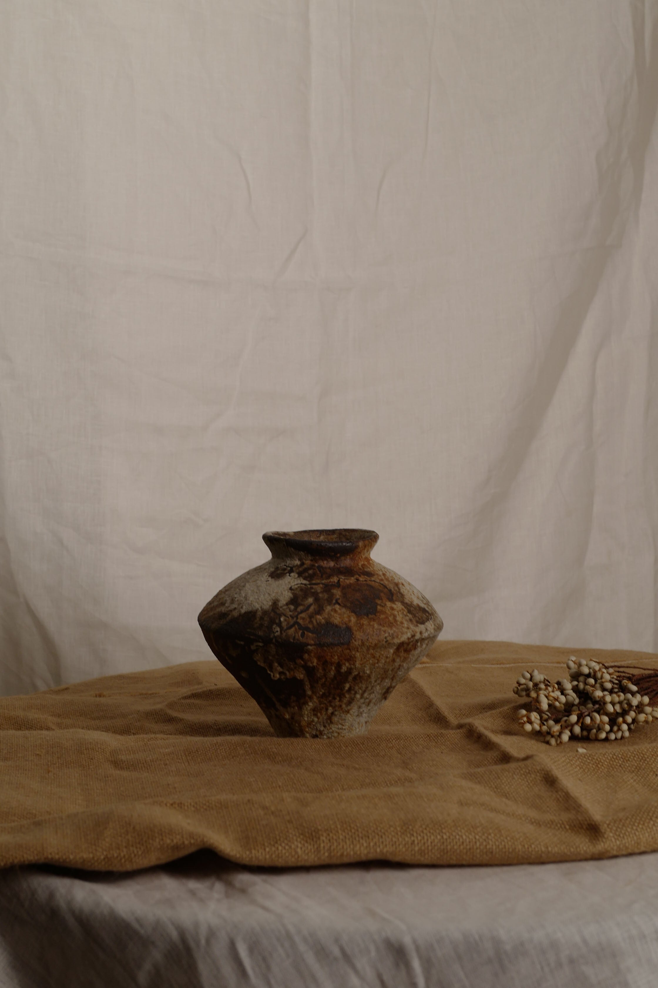 Rustic Organic papercarft Style Vase, Medium Round