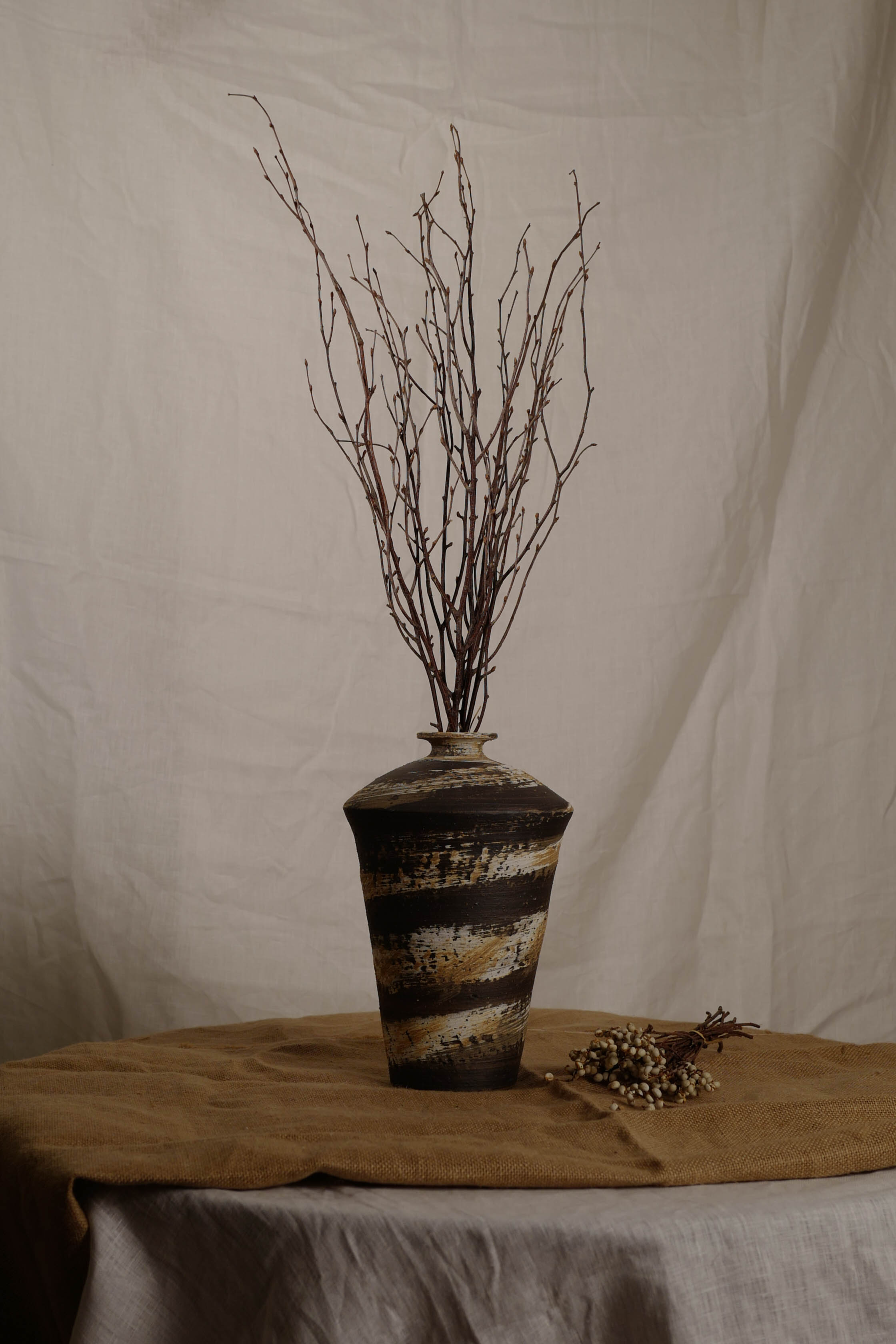 Earthy Spiral Vase, Tall