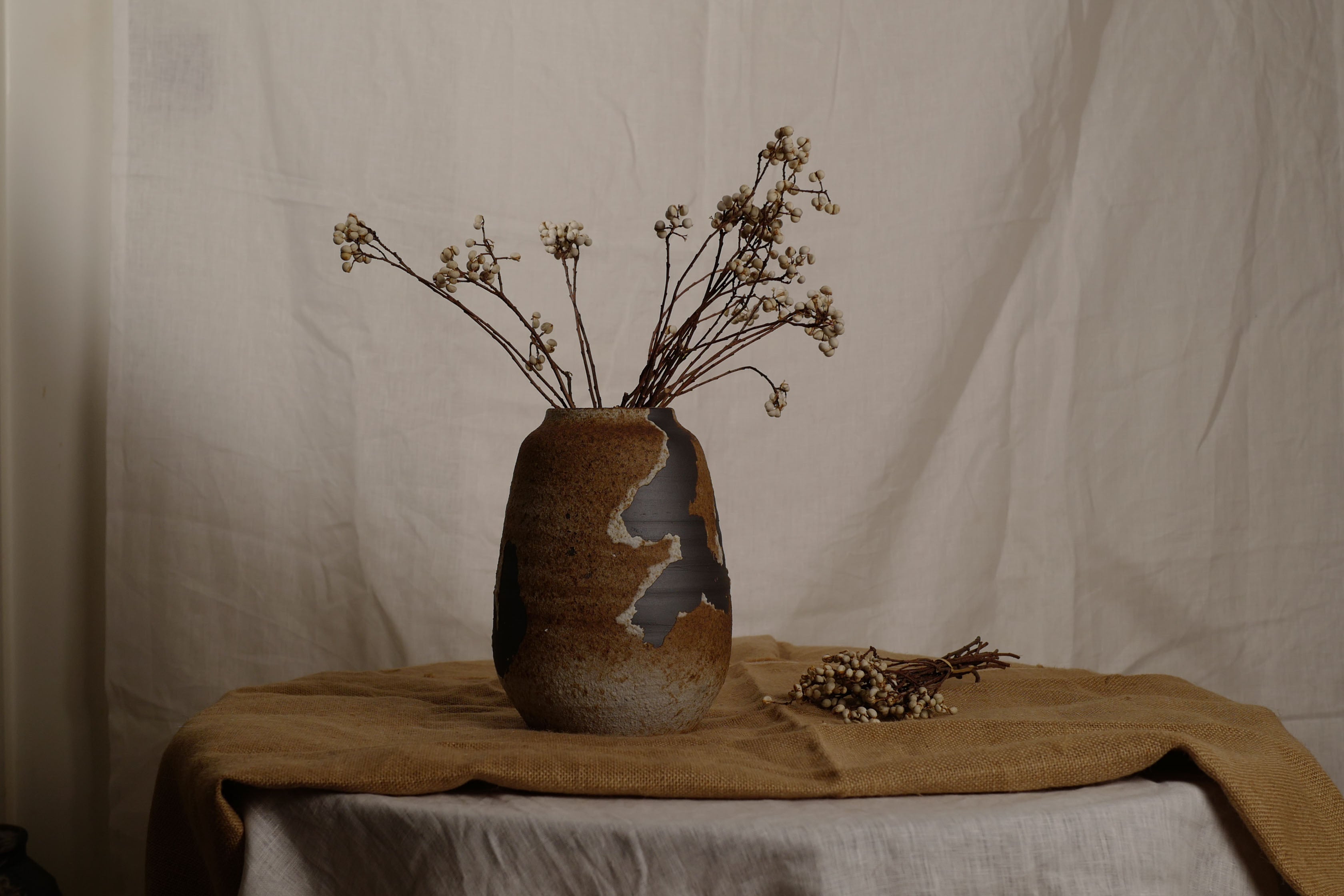 Rusty Flame Series Vase, Stem