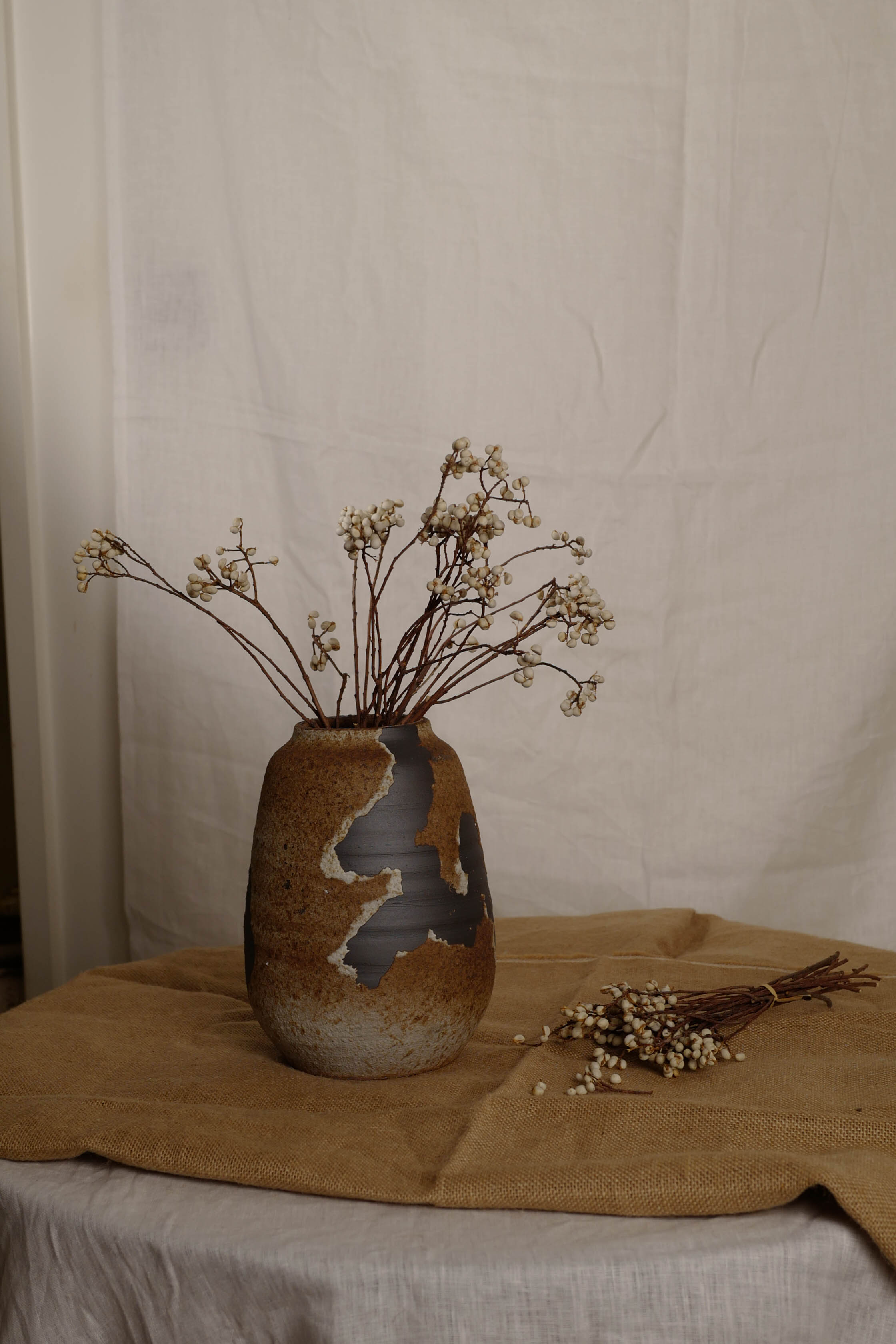 Rusty Flame Series Vase, Stem