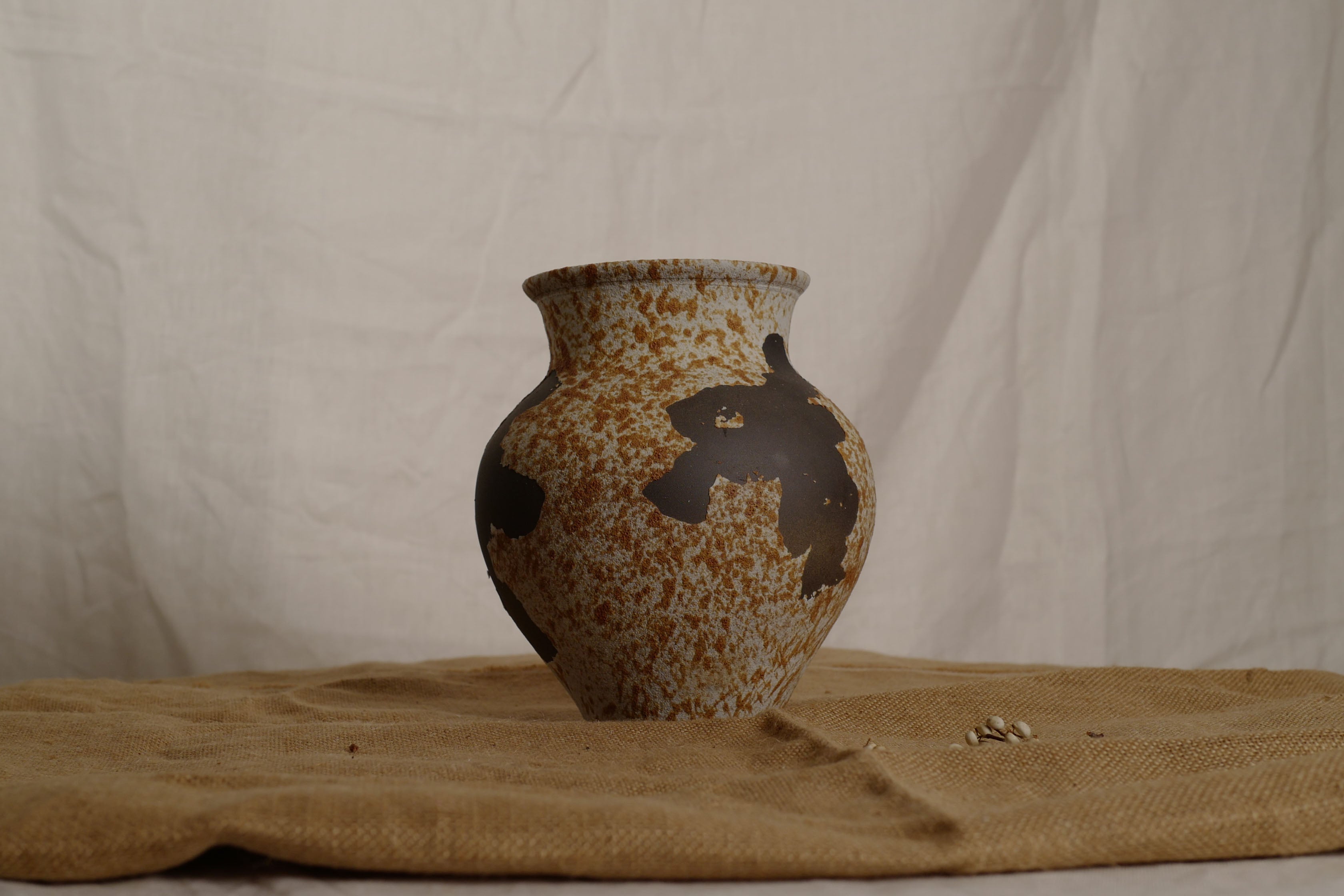Rusty Flame Series Vase, Curved