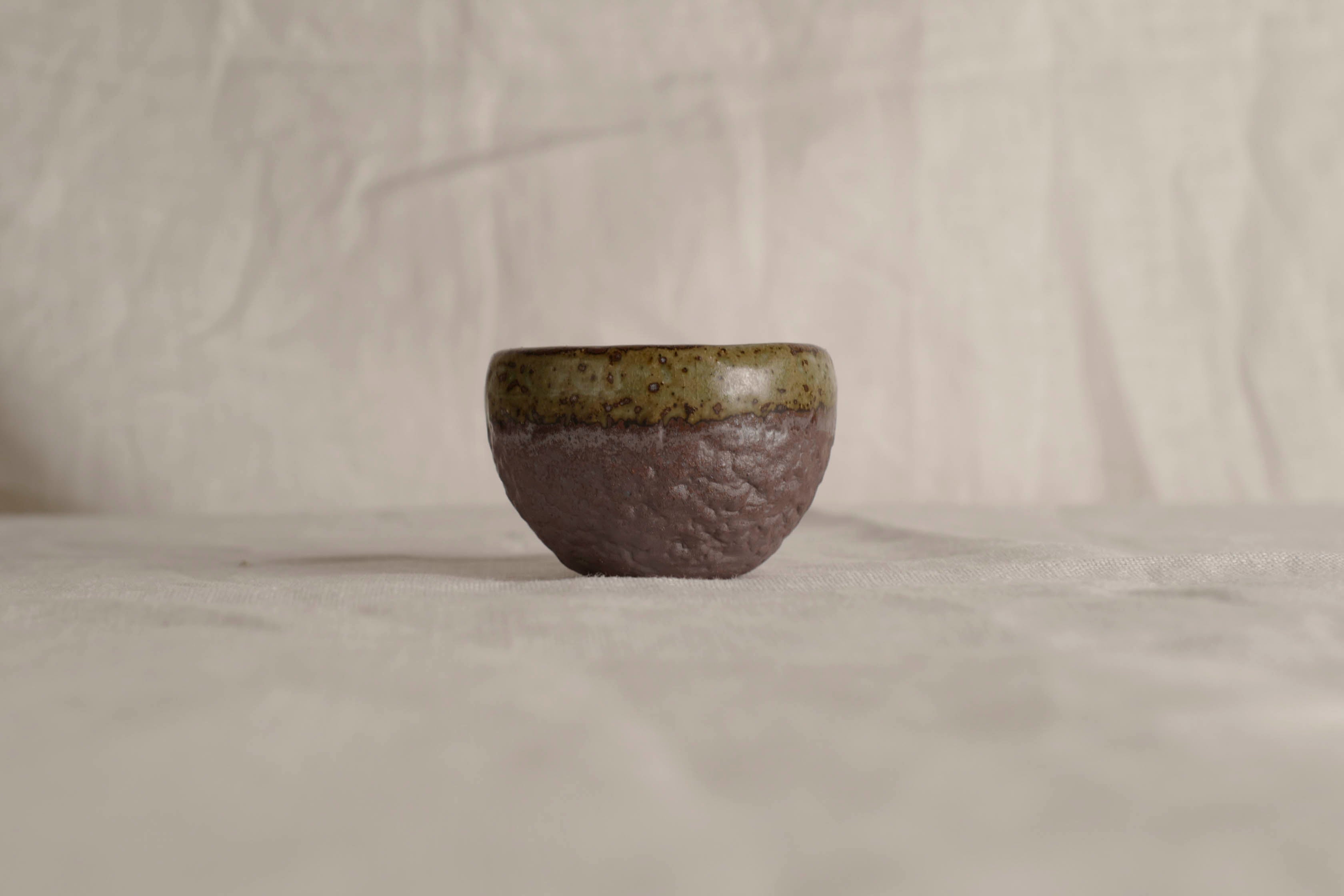 Handmade Raku Ware Mug: Japandi Textured Stoneware Espresso Cup
