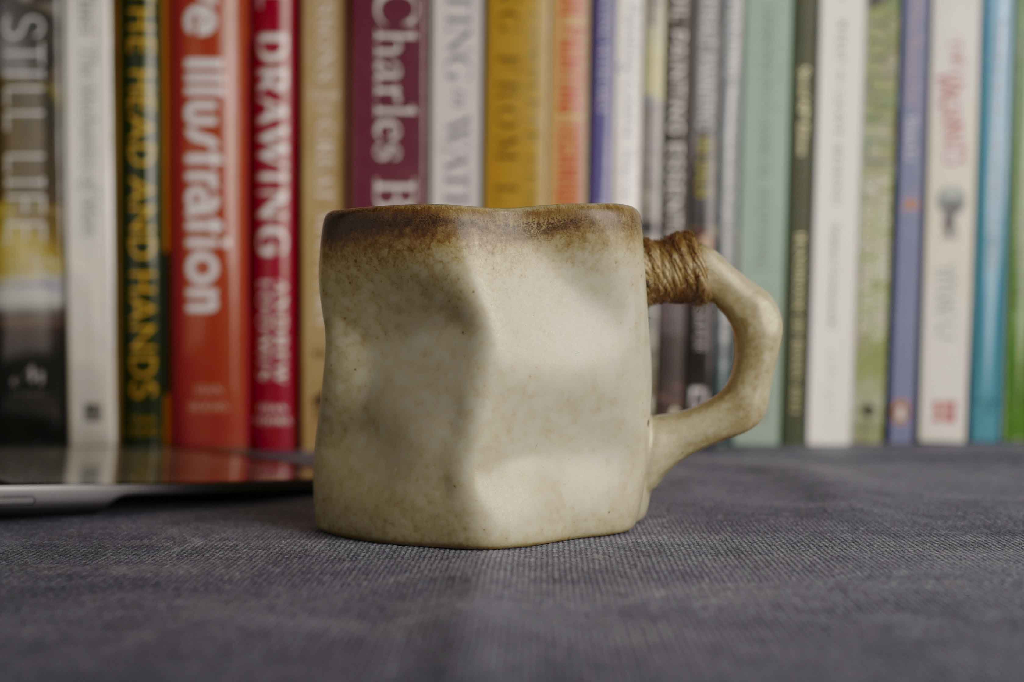 Ceramic Vintage Handmade Mug, 280ml, wabi-sabi stytle