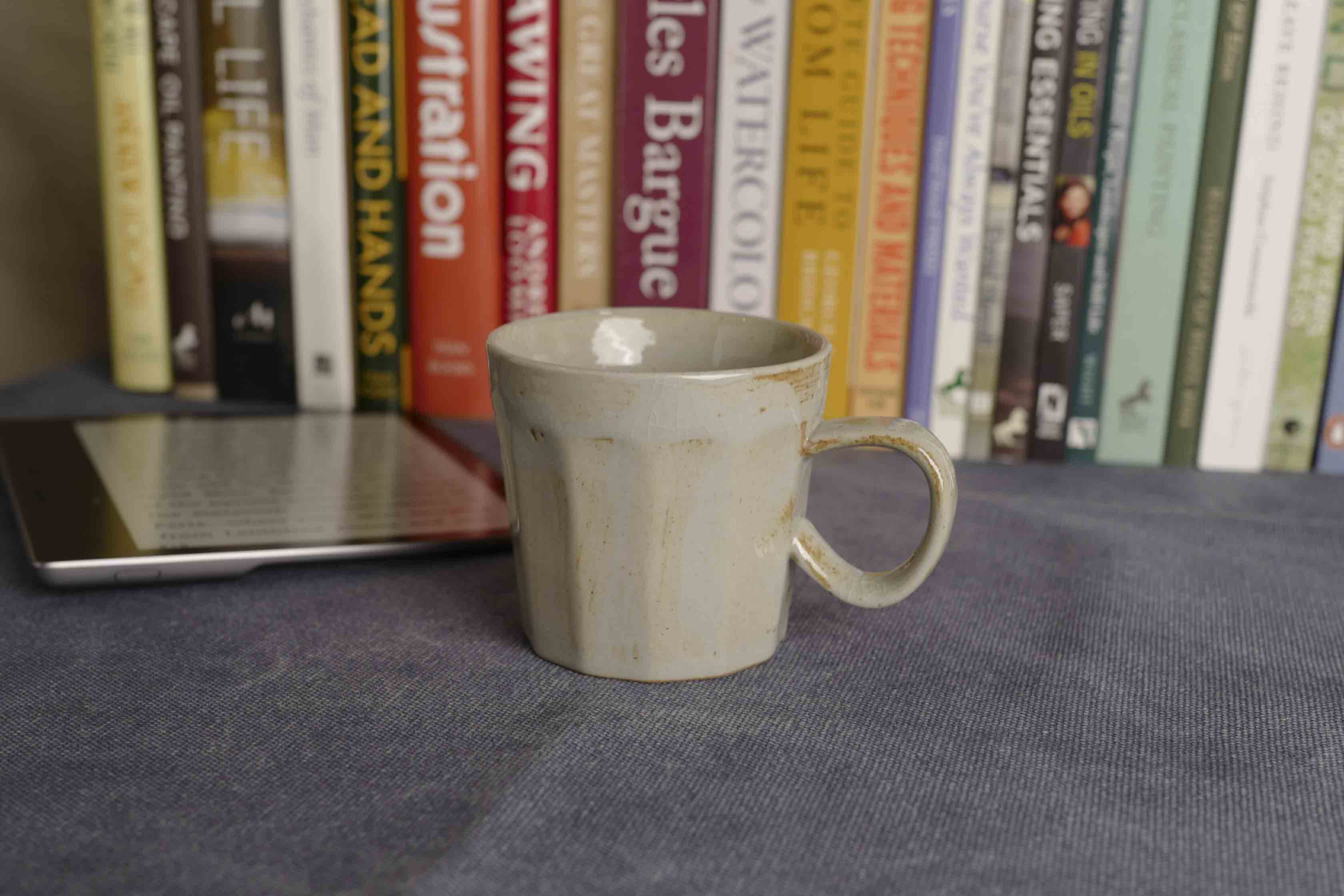 Handmade Raku Yaki Mug: Rustic Japandi Coffee Cup