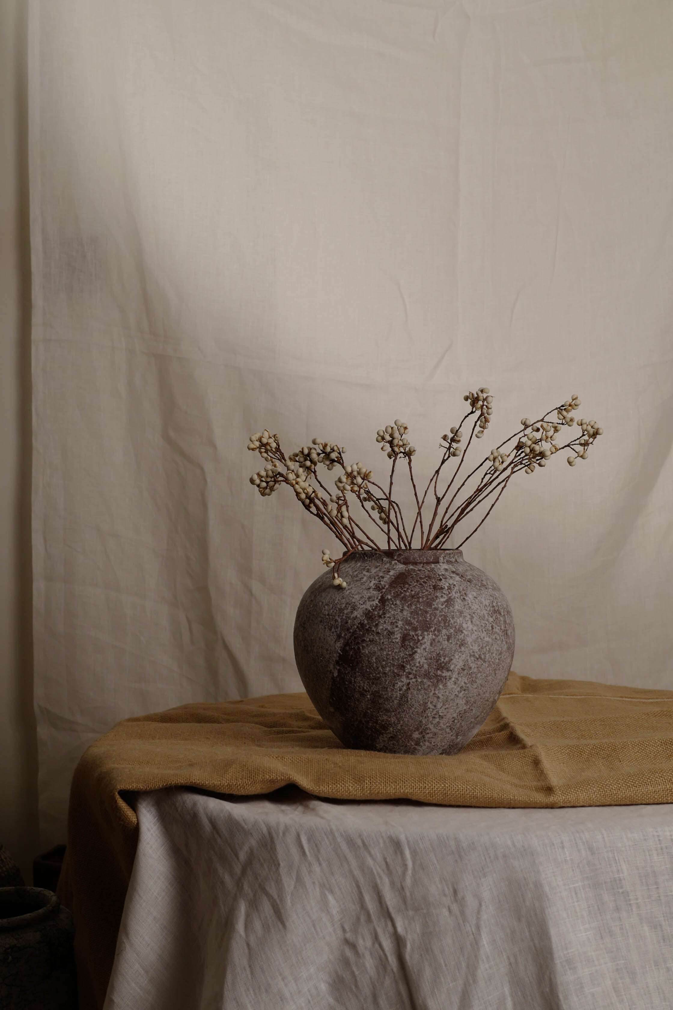 Mineral Frost Vase, Medium Round