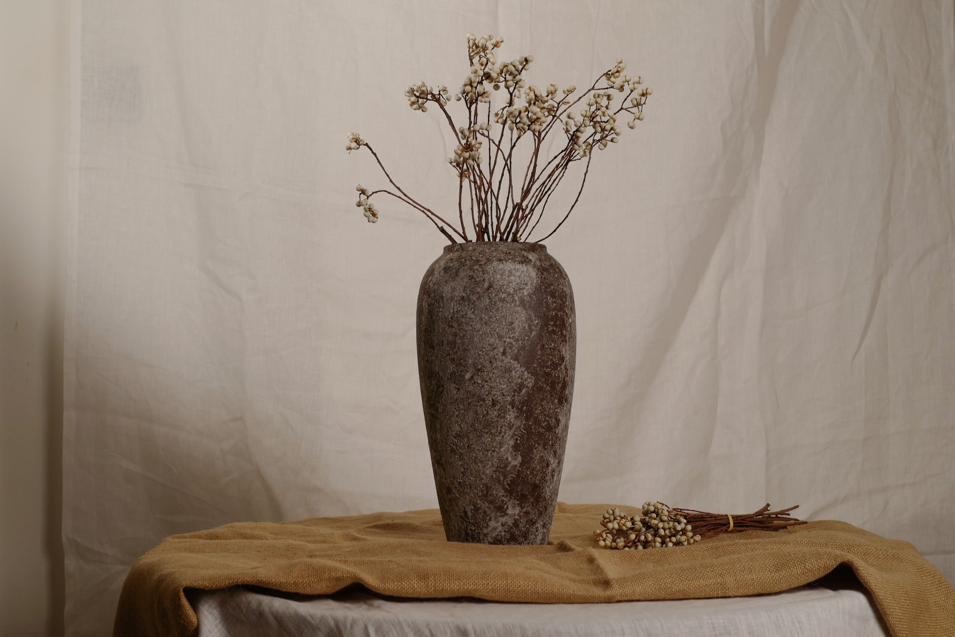 Mineral Frost Vase, Large Tall
