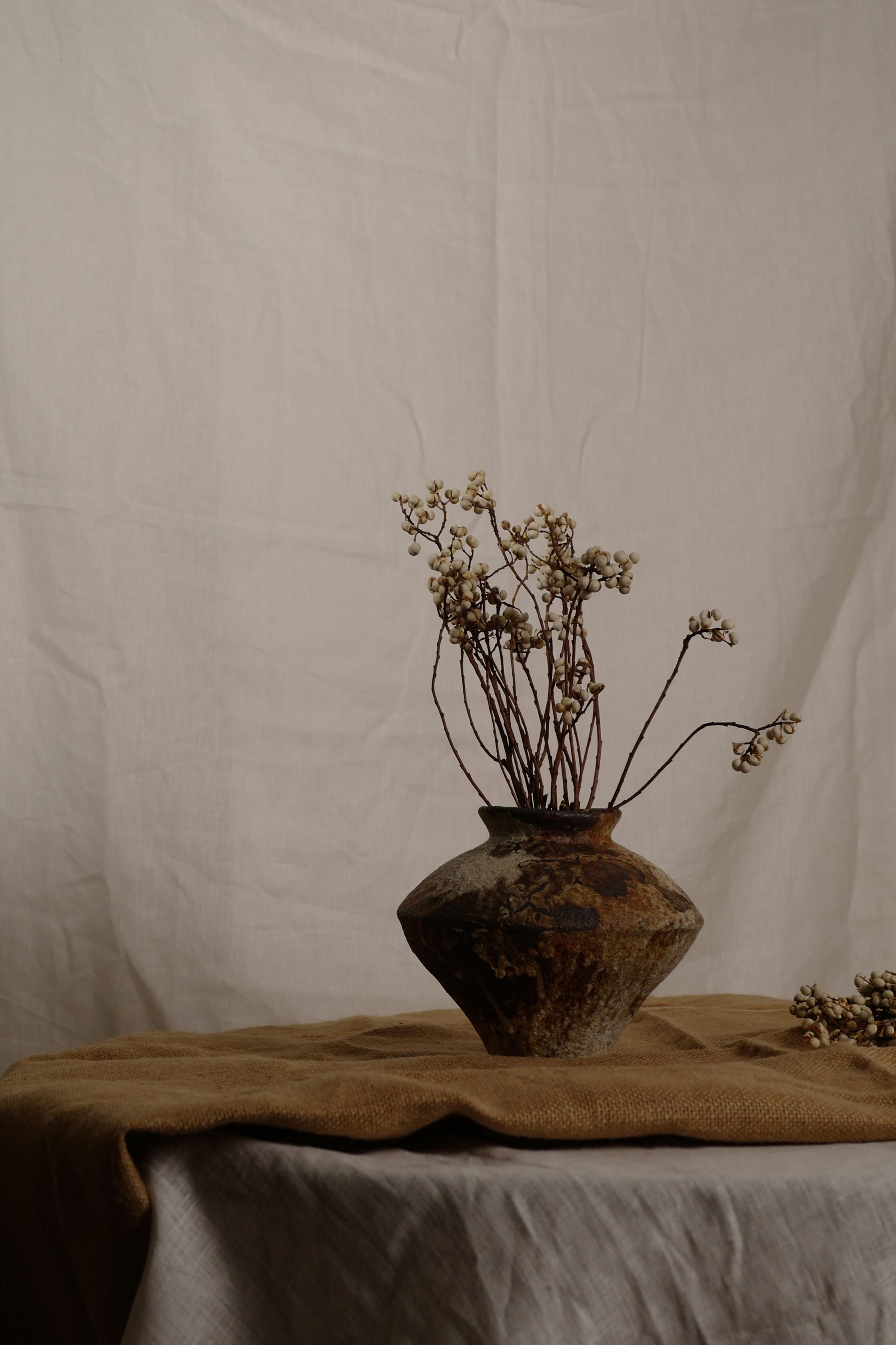 Rustic Organic papercarft Style Vase, Medium Round