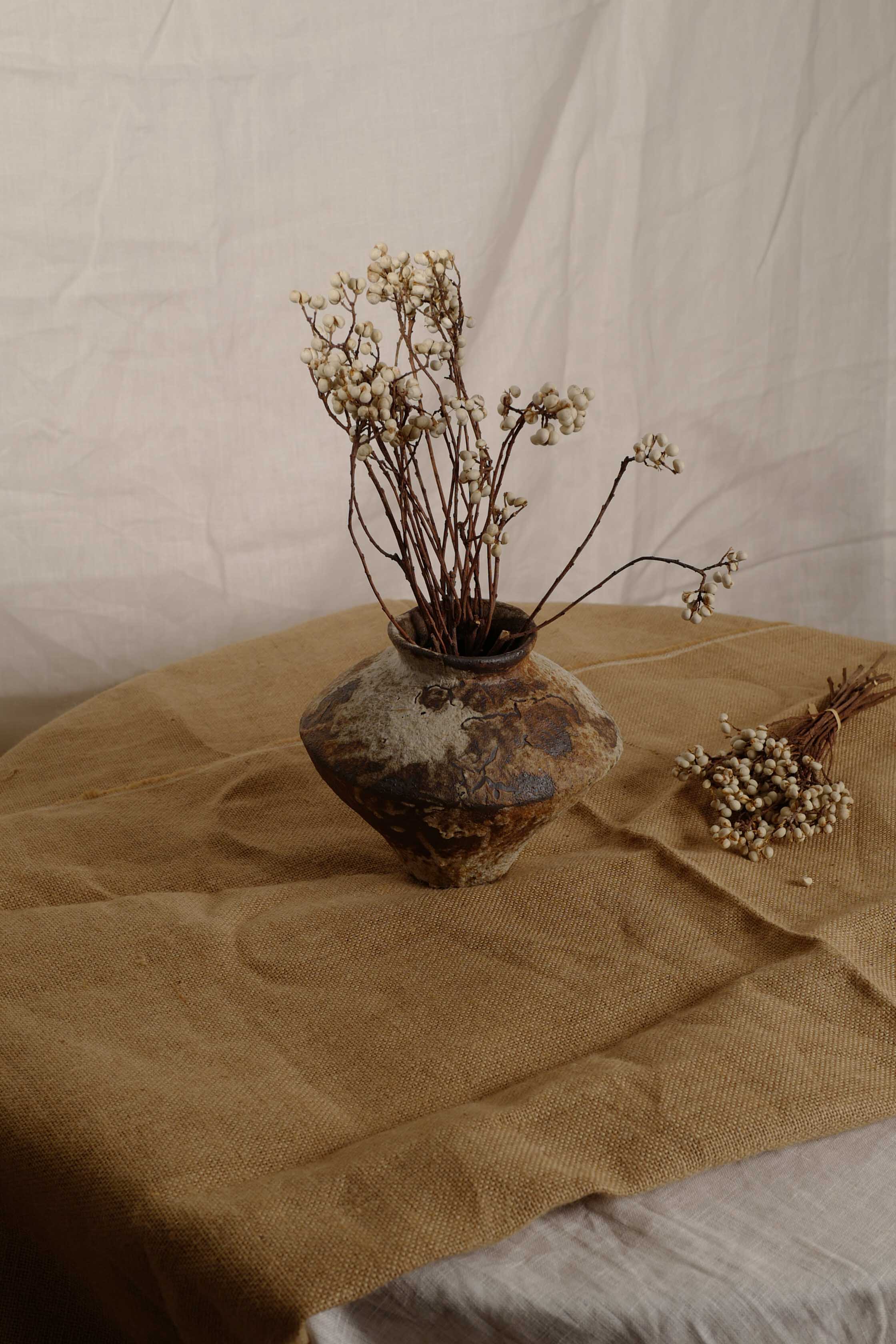 Rustic Organic papercarft Style Vase, Medium Round