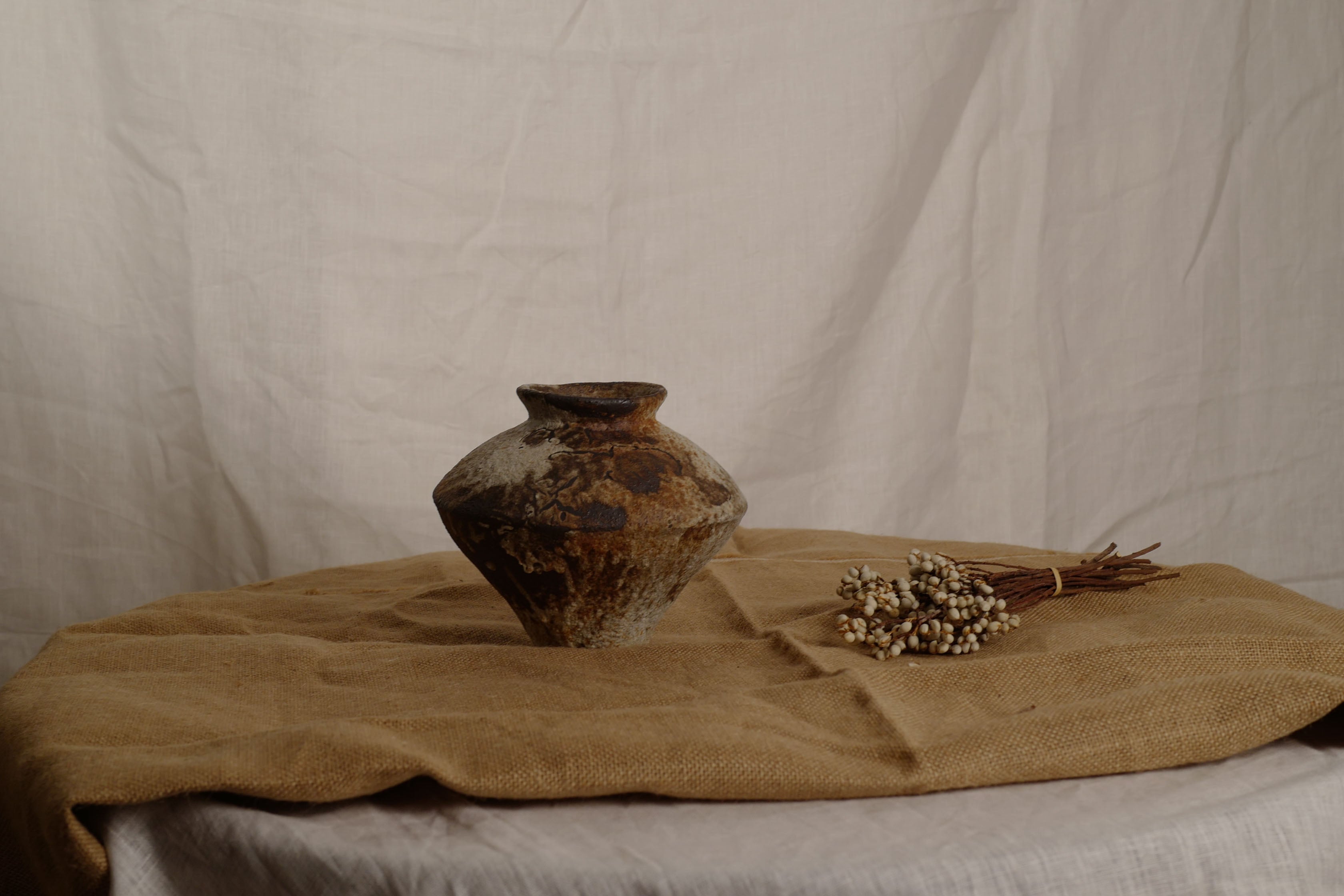 Rustic Organic papercarft Style Vase, Medium Round