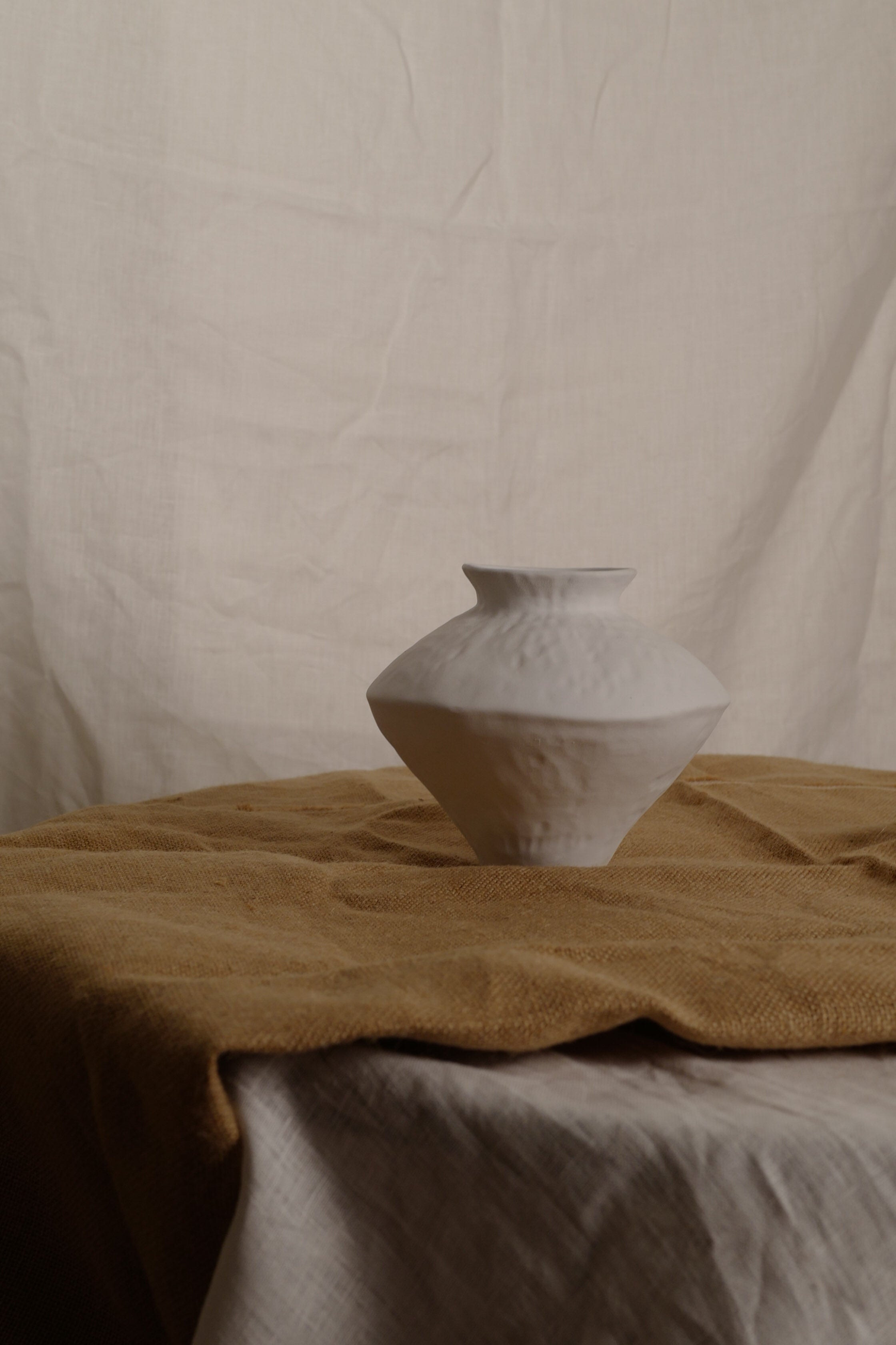 Milky Moon Vase, Medium Tall