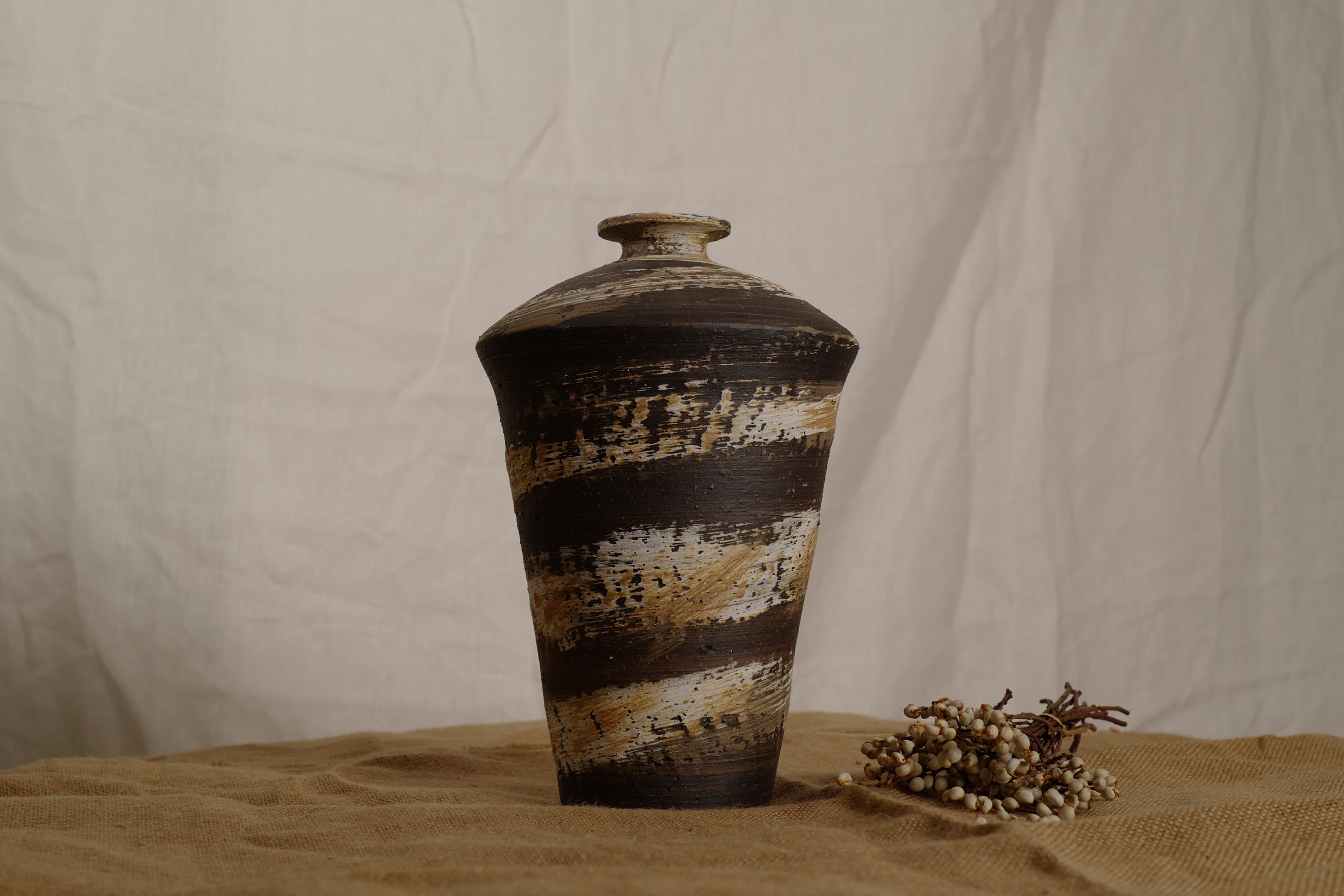 Earthy Spiral Vase, Tall