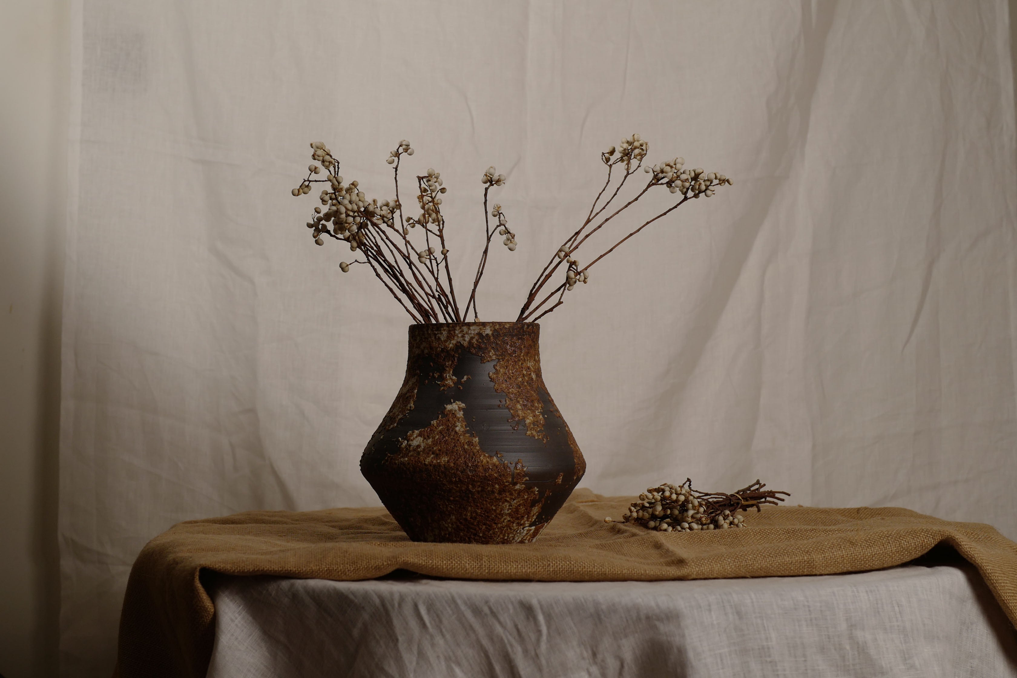 Rusty Flame Series Vase, Bulb