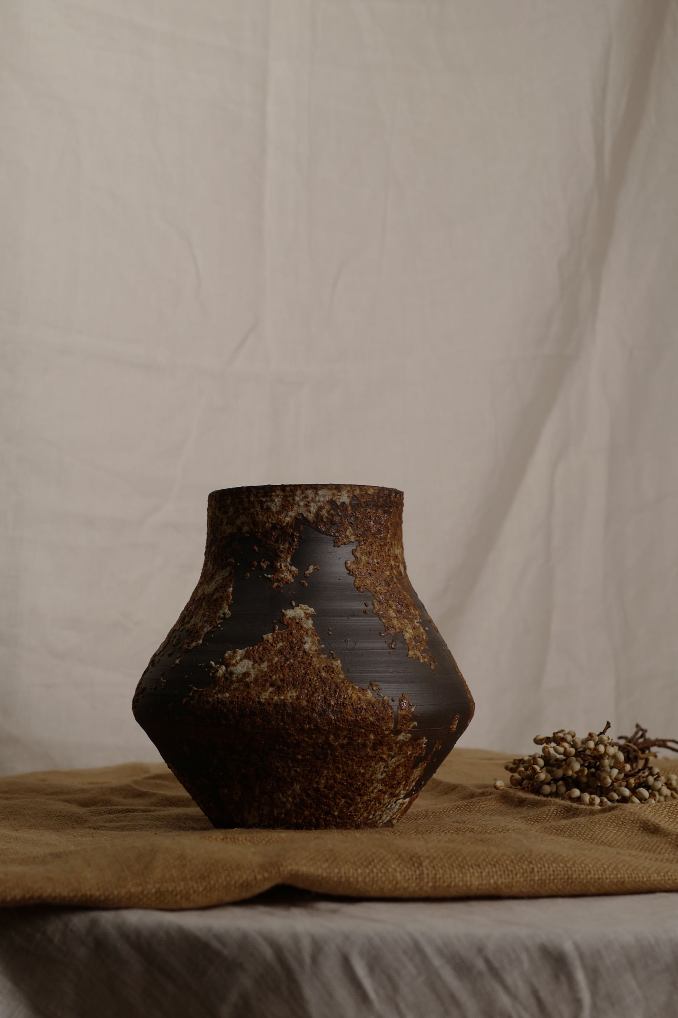 Rusty Flame Series Vase, Bulb