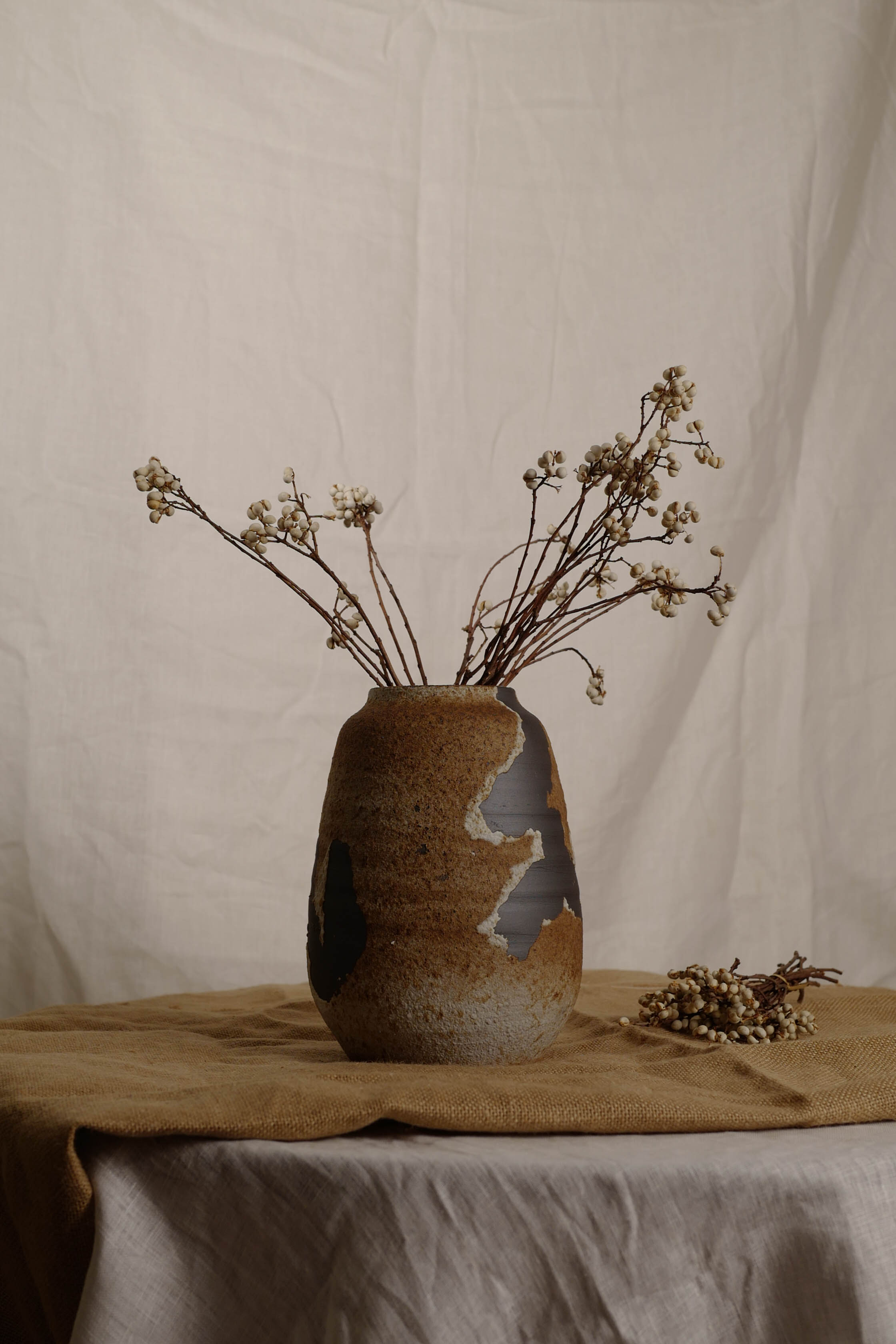 Rusty Flame Series Vase, Stem